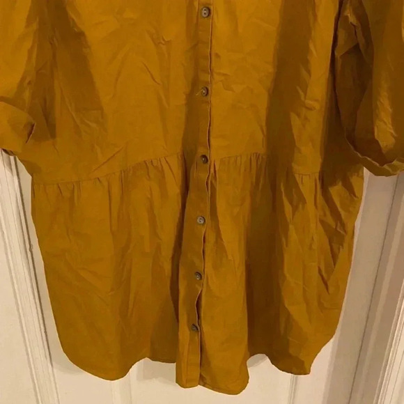 LOGO By Lori Goldstein 100% Cotton Peplum Tunic - Picture 3 of 7